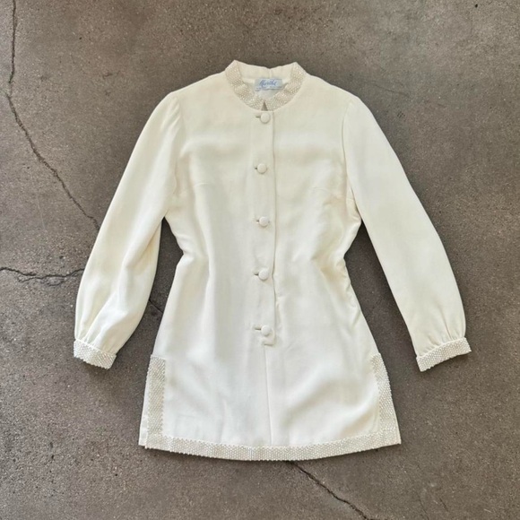 Vintage Mod Crystal Shift Dress - Picture 1 of 7